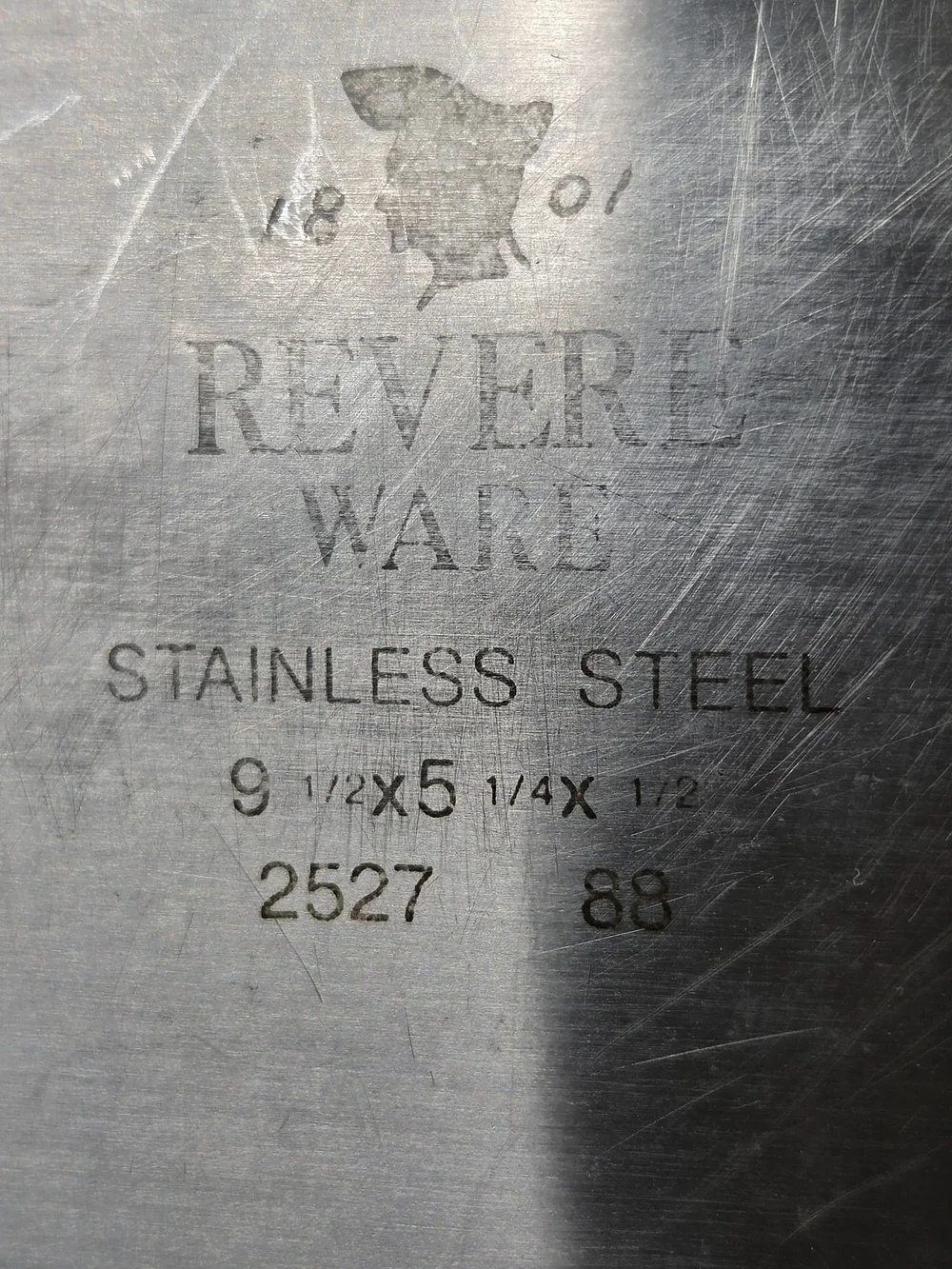 1801 Revere Ware Stainless Steel Small Pastry Or Serving Tray